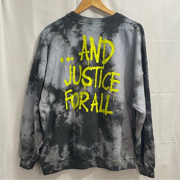 Metallica ... And Justice For All Tie-Dye Crewneck NWT - Picture 3 of 4